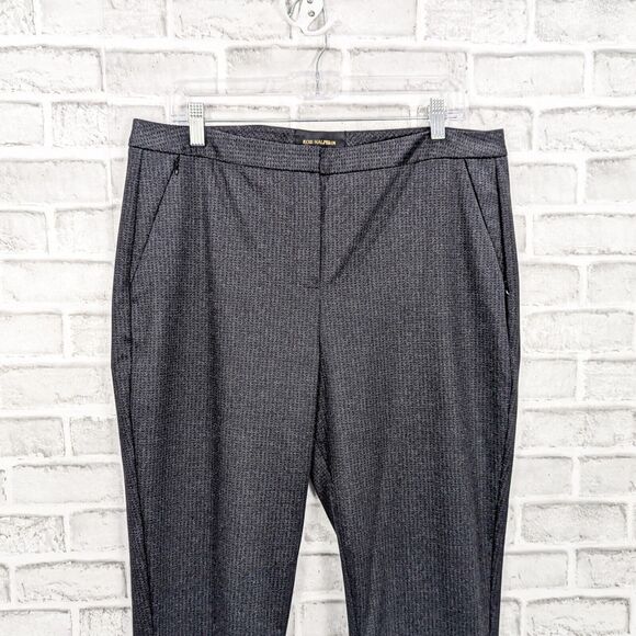 KOBI HALPERIN Women's Ankle Crop Gayle Trouser pants in charcoal houndstooth 16 - Picture 5 of 9